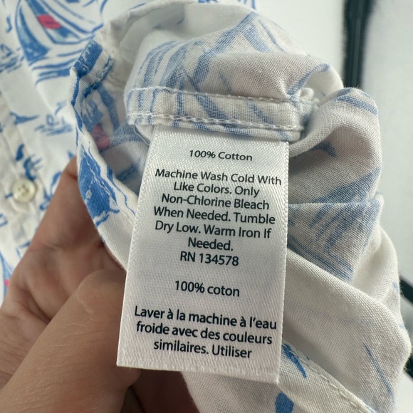 Vineyard vines men’s classic fit printed Murray shirt short sleeve size S - Picture 2 of 12